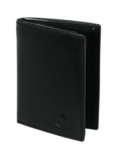 Mały portfel skórzany EL FOREST 854 czarny skóra